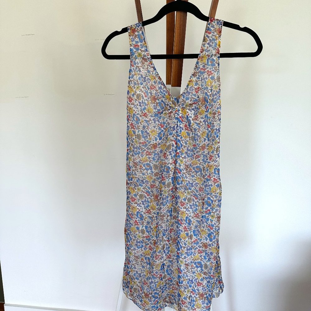 French Silk Muslin Floral Dress